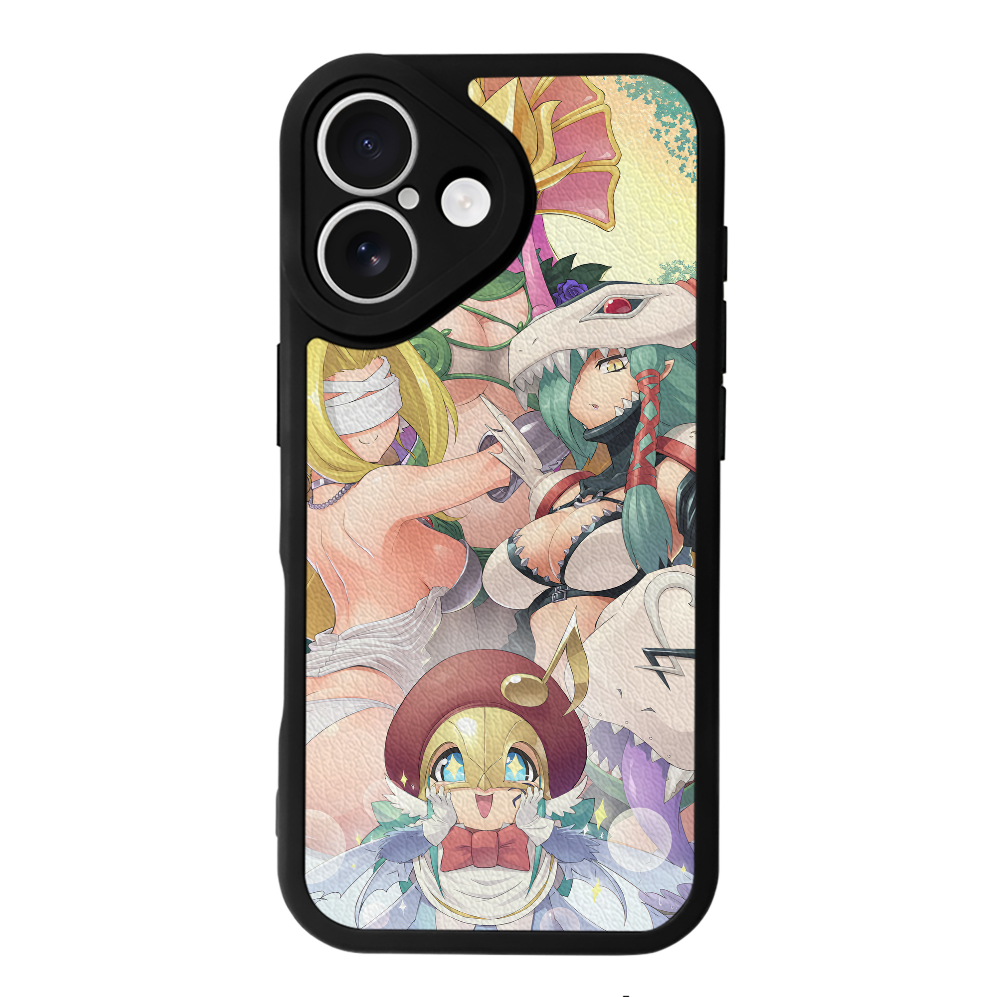（画像用） Digimon デジタルモンスター/デジモン 【iPhone 16シリーズ対応】シリコンスマホケース（レザー調） 材質：シリコン